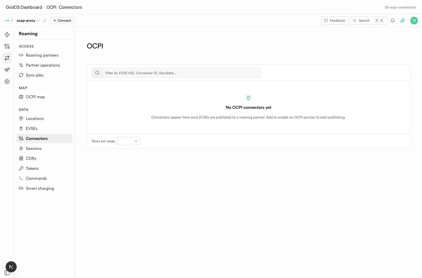 OCPI connectors
