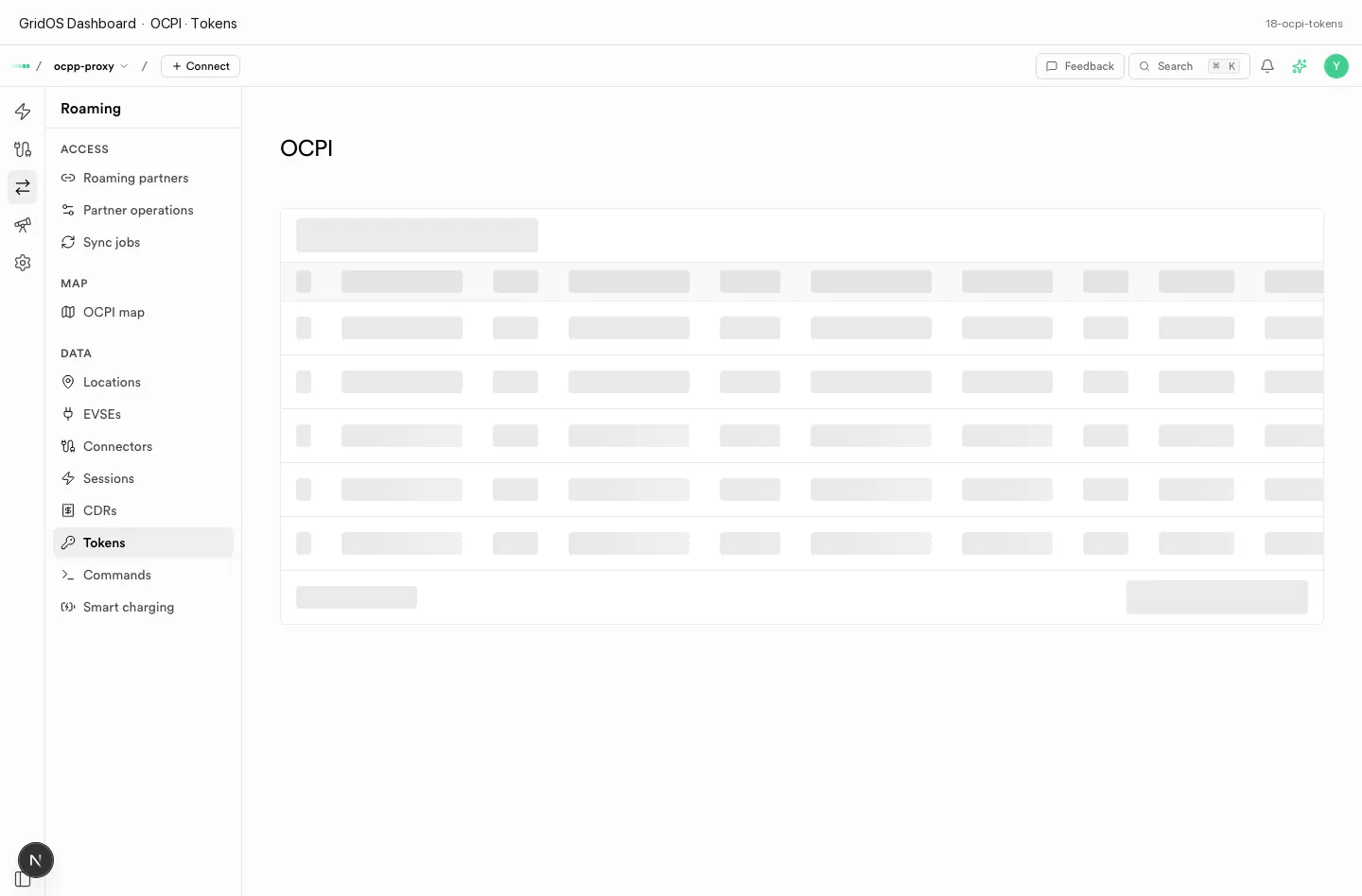 OCPI tokens